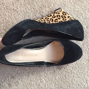 Franco Sarto leopard wedge